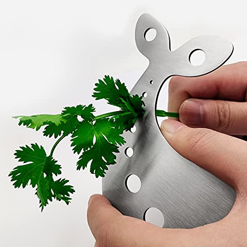 Stainless Steel Leaf Herb Stripper, Tool for Removing Leaves from Kale, Rosemary, Basil, Thyme, Parsley