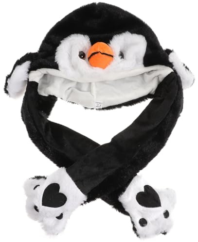 Mipcase Cappello di Peluche a Forma di Animale con Orecchie Mobili Copricapo da Festa Accessorio Divertente per Halloween Carnevale e Giochi di Ruolo