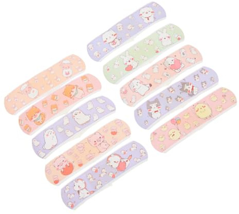 POPETPOP Adhesive Bandages Waterproof Breathable Cartoon Patches Flexible Plasters for Boys and and Adults Portable Box Easy Tear Design for Everyday Use
