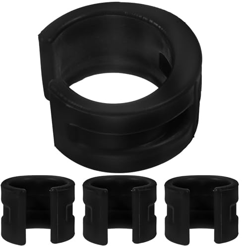 HEALSOPTHY Anneau de Protection de Chaîne Noir en Caoutchouc 4 Pièces