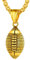 Richsteel Vergoldet herren Rugby ball Anhänger Halskette Männer Rugby ball Schmuck für jeden Tag