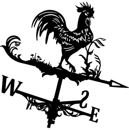 Métal Girouette Décoration, Direction Anémometre et Inoxydable Indicateur de Direction en Acier Décorations métal Cadeau pour Jardin sur Le Toit extérieur Girouette Jardin Stake Outil de Mesure