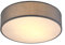 MONZANA® Deckenlampe Stoff Wohnzimmer Schlafzimmer E27 Grau 30cm Rund 1-Flammig 40W Lampe Flur Küche Deckenstrahler Deckenleuchte Stoffdeckenlampe