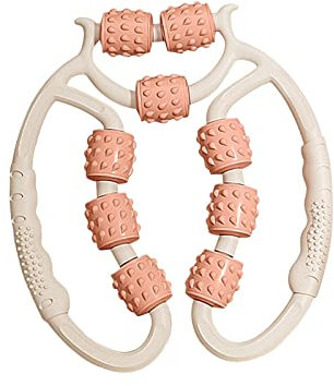 Amagogo Rullo muscolare per gambe Rullo massaggiante per tessuti profondi Rullo in schiuma portatile Rullo anticellulite per cosce per golfista Gomito Braccio, arancia