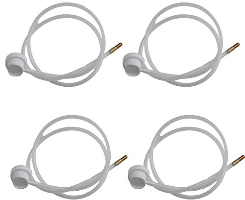 Lot de 4 tuyaux d'extension pour canettes de pulvérisation, tuyau flexible transparent avec buse de pulvérisation en métal, buse de protection réutilisable, tuyau d'extension de 60 cm