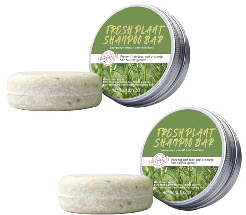 Shampoo Solido Rosmarino 2 Pezzi, Naturale Shampoo Bar Sapone per Crescita Capelli, Sostiene Capelli Forti E Sani, Nutre I Follicoli Con Olio Profumato Alle Erbe Al Rosmarino