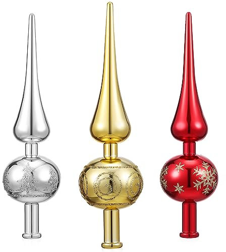 Ciieeo 3stücke Weihnachtsbaumspitze Teiliges Christbaumdekor Und Elegante Baumspitze Für Festliche Weihnachtsdekoration Hochwertige Und Langlebige Materialien
