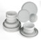 Richmount Milkyway Plates and Bowls Set, 18 Piece Dinner Set, Speckled Stoneware Dinner Sets for 6 People, Chip and Scratch Resistant Dinnerware Sets, Dishwasher & Microwave Safe, Light Gray