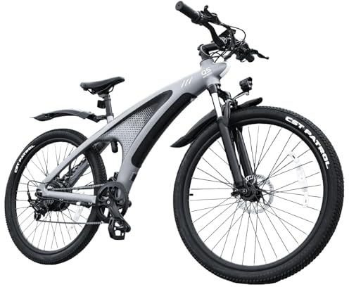 HX Q5 Shark Bici Elettrica Uomo da Montagna,27.5 E-Bike per Città, 85 Nm, Batteria 20Ah (Autonomia 50-100 km), Ammortizzatore Anteriore Regolabile, Freno a Disco Idraulico