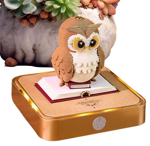Timepiece Calendar 2026 - Aesthetic Bookmark 2026-3D Paper Sculpture Calendar Notepad | for Boys Girls Students Teachers Adults Bookshelf Bedside Library Coffee Table