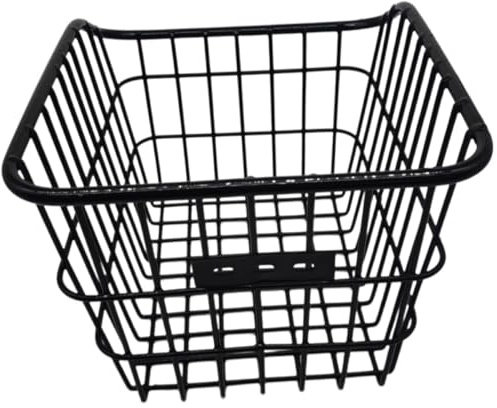 Holibanna Cesta Metálica Trasera para Bicicleta, Resistente y Duradera, Tamaño Mediano, Color Negro Accesorios de Sujeción, Cesta para Bicicleta de Montaña y Ciclismo Urbano, Adecuado