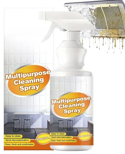 Limpiador de aceite de cocina de alto rendimiento, limpiador de espuma multifuncional, potente contra manchas de grasa y aceite, limpiador de hornos y hornos, apto para microondas y metales preciosos