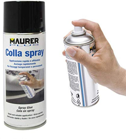 COLLA SPRAY REMOVIBILE/PERMANENTE MAURER - PER STENCIL FOTO TESSUTO - 400ml