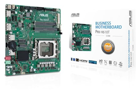 ASUS Pro H610T-CSM Mini-ITX H610 Business-Mainboard (LGA 1700 Sockel, Control Center Express, verbesserte Sicherheit, Zuverlässigkeit, Verwaltbarkeit und Effizienz)