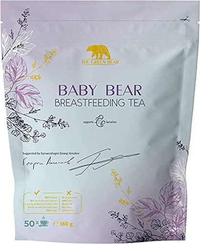 The Green Bear Amningste amningste med 100 % naturlig mjölktistel - socker och koffeinfri, förbättrar bröstmjölktillförseln - 1 Pkg 160 g = 50 doser