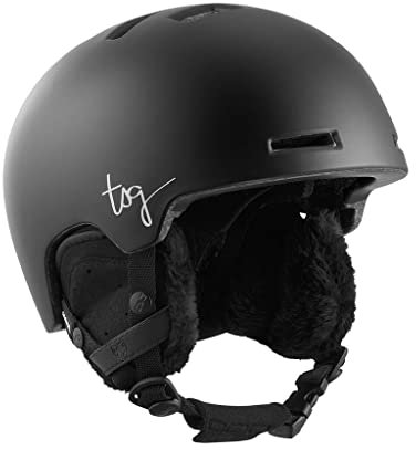 TSG Winter Helmet, Cosma 2.0, Satin Black, XXS/XS, Skiing, Snowboarding, for Women, in Mold, Snug, Low Fit, Removable Ear Pads, Goggle Lock, 12 Vents, Coated Front Rim, Dual Fit, Adjustable Paddings