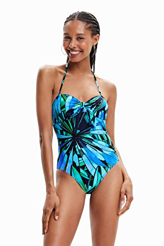 Desigual Conjunto de Bikini para Mujer, Azul, XL