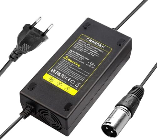 Labtec 24V 2A 3A 4A 5A Netzteil Ladegerät Ladekabel für 24V Akkus, Elektrorollstuhl Blei Säure Batterieladegerät Go-Go Elite Traveller Power Adapter mit 3pin XLR Stecker