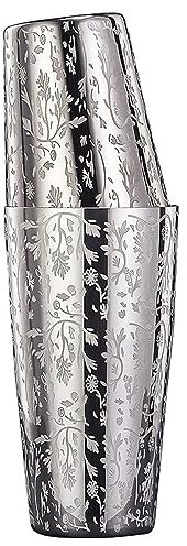 UNTIOR Coktailshaker,Cocktail Shaker Edelstahl,Boston Shaker - Hochwertiges Barzubehör für Alle Professionelle Barkeeper und Zuhause Cocktail Liebhaber (Japanische Sakura)