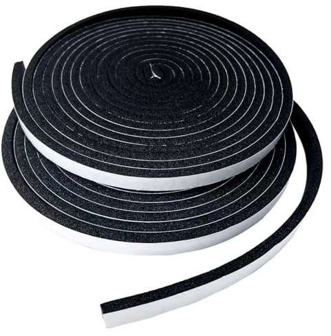 Nastro autoadesivo in schiuma, striscia sigillante in gomma per finestre e porte, resistente alle intemperie, acustico, antiscivolo, (12mmx6mmx10m)