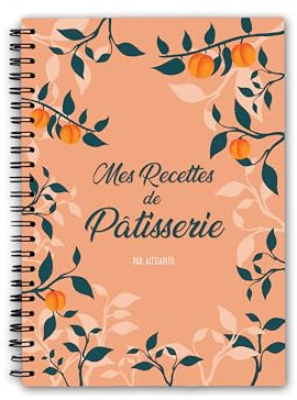 Cahier de recettes à remplir pour la pâtisserie, desserts, format A5, 50 recettes, spirale