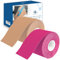 axion Kinesiologie Tape 2er Set 500x5cm | 2 Rollen wasserfeste, hautfreundliche, elastische und selbstklebende Bandage | Physio-Tape optimal für Sport & Alltag (Beige Pink)