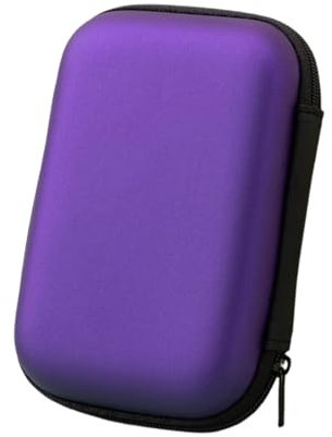 1 pezzi Custodia per Hard Disk Esterno 2.5'',Custodia Hard Disk Esterno 2.5per SDD HDD caso, Memoria Esterna Portatile Disco Esterno Protettiva Borsa Antiurto Rigida Cover Case, Viola
