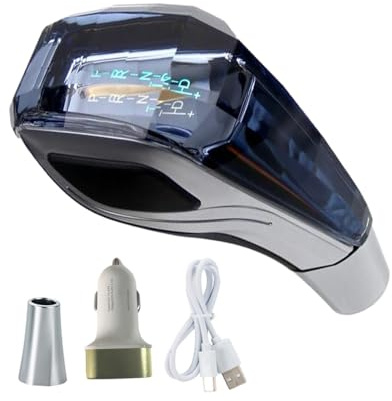 Riloer Pomo de palanca de coche, perilla de tacto con luz LED ultra iluminada, para automóviles automáticos sin botón