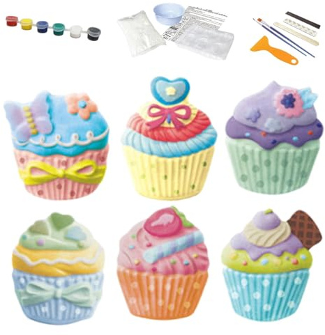 Ceramic Painting Kit for Children, Craft Kit for Painting On Plaster, Artistic Materials For Creativity For Children, Painting Kits, Interactive Painting On Chalk On Ceramics, Water Kit Co