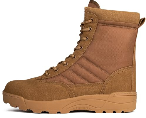 Savage Island Guardian Tactical Combat Boots – Side Zip & Lace Up Breathable Military Patrol Boots for Police, Outdoor, Cadets & Security
