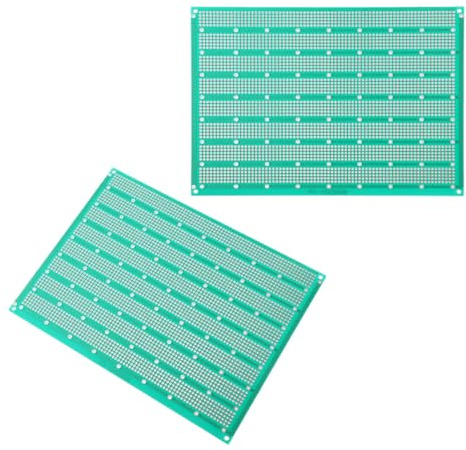 NOLITOY 2 Piezas de Placa de Circuito Impreso Pcb Sola Cara 15X20 CM Placa Funcional de Cobre Cinco Orificios para Proyectos Electrónicos y Control de Horno Adecuado para Bricolaje y