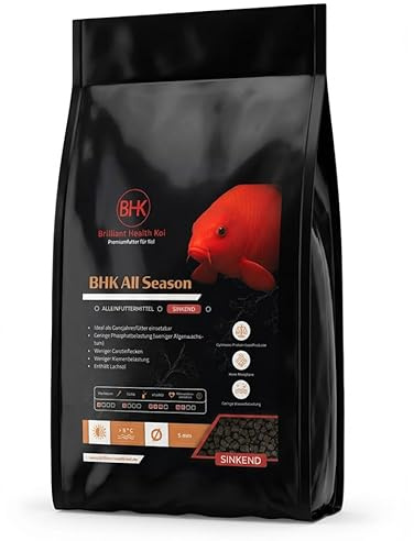 BHK – Daily All Season Koi – Comida koi hundida para todo el año – Pellets de 5 mm – 5 kg