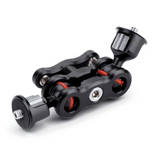 Viper Magic Arm, Multi-Function Dual Ball Head Hot Shoe Magic Arm Mount Adapter Kameratillbehör, Monitor Vlogger Mount för LCD-skärm/DV Monitor/LED-lampor Ljudinspelare, DSLR