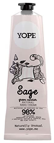 YOPE Natural Hand Cream Sage and Green Caviar 98% natural ingredients 100ml