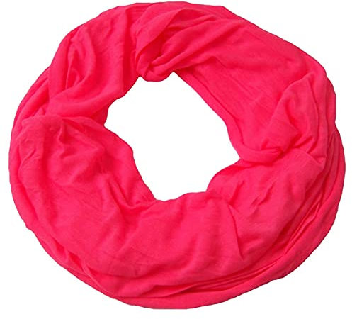 Niklarson Loop Schal Tuch neon-pink Rundschal 160x45cm unisex Schlauch T5095
