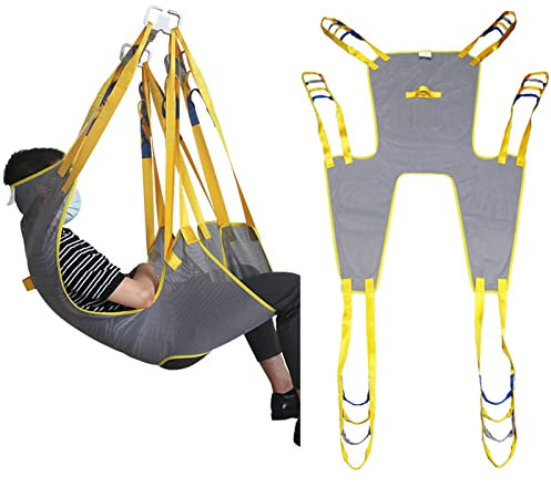 Niczu Imbracatura di Sollevamento per Toilette capacità di Carico 140 kg, Sollevatore per Vasca da Bagno per Pazienti Imbracatura Gambe Divise, Imbracatura Sollevamento Paziente in Rete Disabili,L