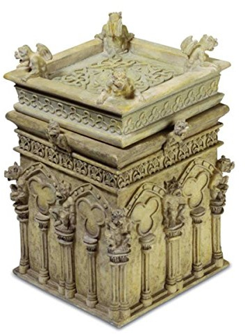 Isideco Gargoyle Schmuckdose auf Turm zum öffnen 15cm
