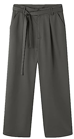 Vogrtcc Pantaloni A Gamba Larga A Vita Alta da Uomo gray9 XL