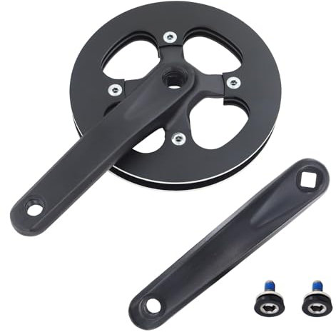 MEGHNA 1-Fach 170mm Kurbelgarnitur Fahrrad Kurbelgarnitur ALU-Kurbeln Kettenradgarnitur 42T Fuer MTB/Citybike/Stadtrad/Damenfahrrad