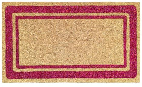 Banzaii Zerbino Cocco da Esterno e Interno, Tappeto Antiscivolo 40x70 cm - Border Bordeaux