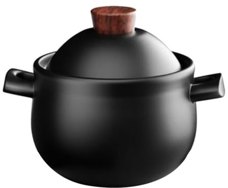 Kichvoe Multi-Functional Stew Pot Casserole 17Cm Ceramic Cooking Pot for Soup Noodles and Rice Ideal for Family Gatherings and Daily Use and Easy to Clean