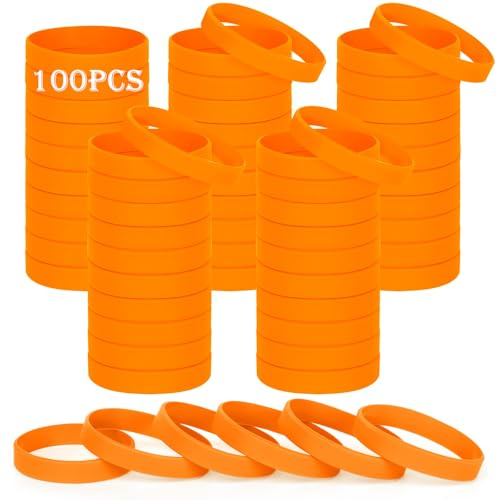 HONTIUS Silikonarmband, 100 st elastiska gummiarmband, silikonarmband för män kvinnor äldre sport, 8''-202cm