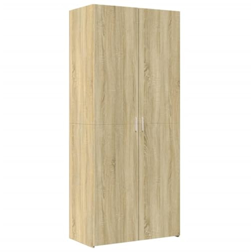 vidaXL Buffet Haut chêne Sonoma 80x42,5x185 cm Bois d'ingénierie, Buffet, Armoire de Rangement, Panneau latéral, Armoire, Armoire latérale