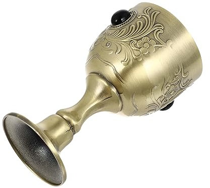 TOPBATHY Copa de Cáliz de Metal Vintage Copa de Comunión Accesorio para Fiesta de Vino Tinto