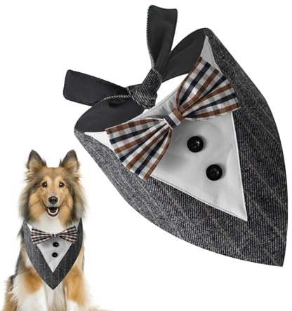 Hundhalsduk för små hundar, hundbandanor, hund högtid bandanas bekväm triangel hundhalsduk, hundnäsdukar vackra hundtillbehör för fester bröllop fotografi