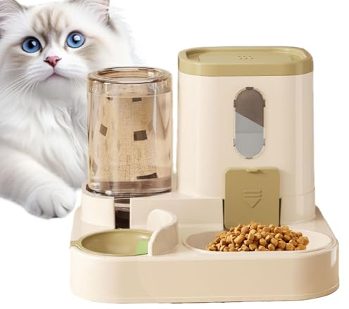 Set di mangiatoia e abbeveratoio per cibo per gatti, distributore automatico di cibo e acqua - Set automatico di acqua e mangiatoia per gatti - Distributore automatico di cibo per gatti e distributore