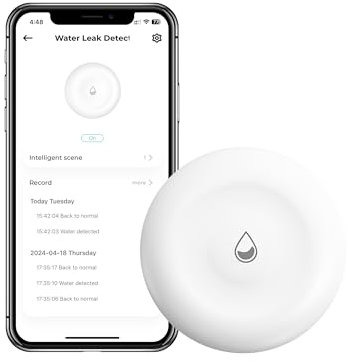 Loocam Détecteur de fuite d'eau, nécessite un concentrateur Loocam/une passerelle, capteur de fuite d'eau sans fil pour alarme domestique, connexion Zigbee, télécommande intelligente pour cuisine,