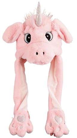 Yhobulis Girls Knit Hats Winter Fleece Lining Skiing Winter Caps with Warm Ear Flap (Pink)