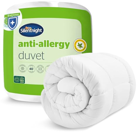 Silentnight Anti Allergy Single Duvet 13.5 Tog - Thick Heavy Warm Winter Quilt Duvet Anti-Bacterial and Machine Washable with Allergy UK Approved Anti Allergy Fibres - Single Bed