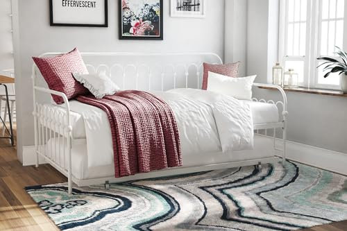 Novogratz Bright Pop Metall-Tagesbett mit Ausziehbett, Weiß